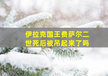 伊拉克国王费萨尔二世死后被吊起来了吗