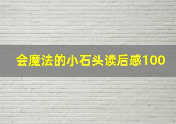 会魔法的小石头读后感100