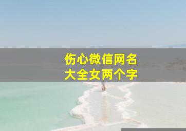 伤心微信网名大全女两个字