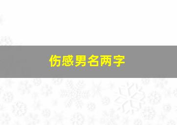 伤感男名两字