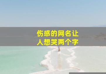 伤感的网名让人想哭两个字