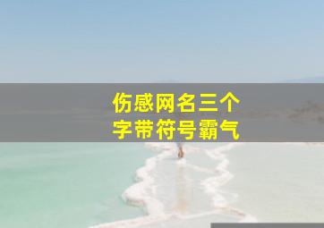 伤感网名三个字带符号霸气