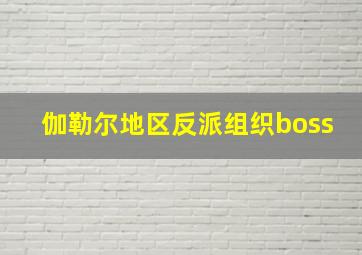 伽勒尔地区反派组织boss