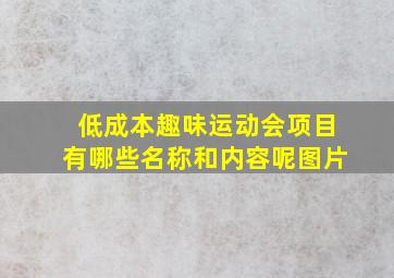 低成本趣味运动会项目有哪些名称和内容呢图片