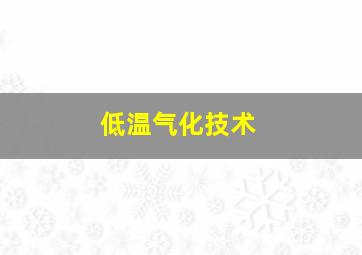 低温气化技术