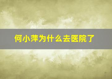 何小萍为什么去医院了