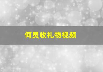 何炅收礼物视频