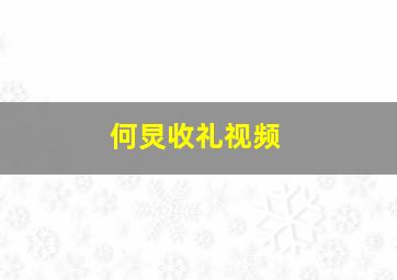 何炅收礼视频