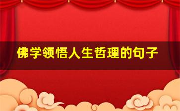 佛学领悟人生哲理的句子