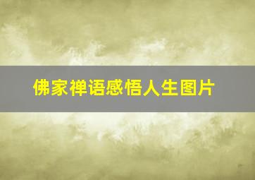 佛家禅语感悟人生图片