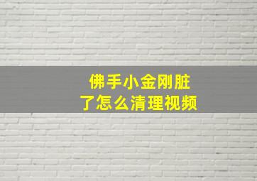 佛手小金刚脏了怎么清理视频