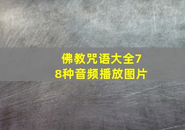 佛教咒语大全78种音频播放图片