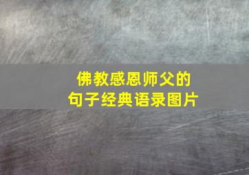 佛教感恩师父的句子经典语录图片