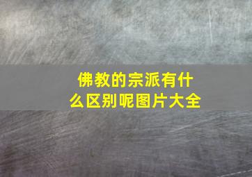 佛教的宗派有什么区别呢图片大全