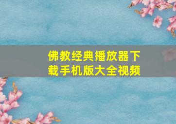 佛教经典播放器下载手机版大全视频