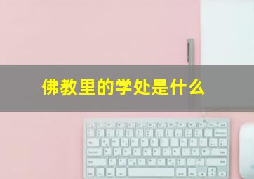 佛教里的学处是什么