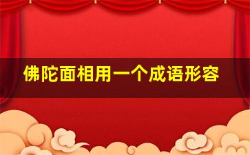 佛陀面相用一个成语形容