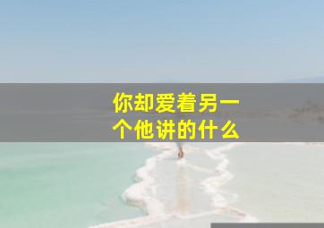 你却爱着另一个他讲的什么