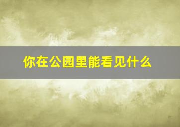 你在公园里能看见什么