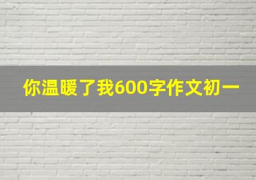 你温暖了我600字作文初一