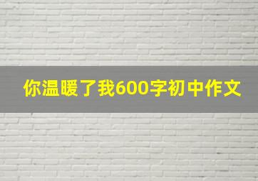 你温暖了我600字初中作文