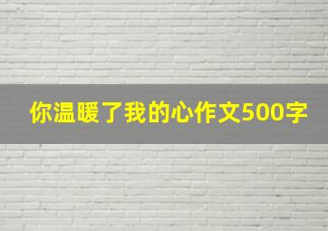 你温暖了我的心作文500字