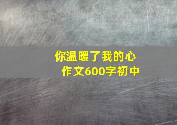 你温暖了我的心作文600字初中