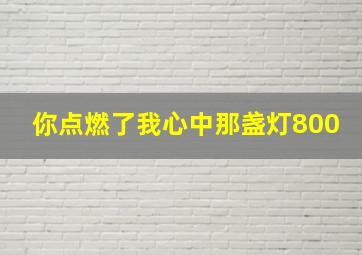 你点燃了我心中那盏灯800