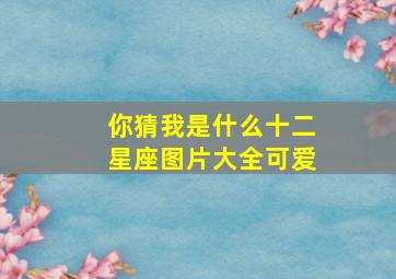 你猜我是什么十二星座图片大全可爱