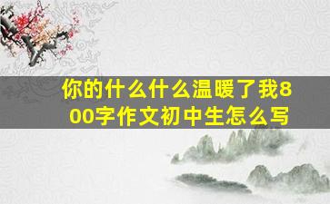 你的什么什么温暖了我800字作文初中生怎么写