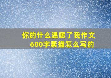 你的什么温暖了我作文600字素描怎么写的