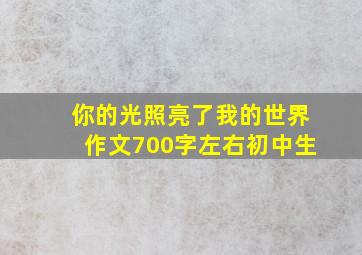 你的光照亮了我的世界作文700字左右初中生