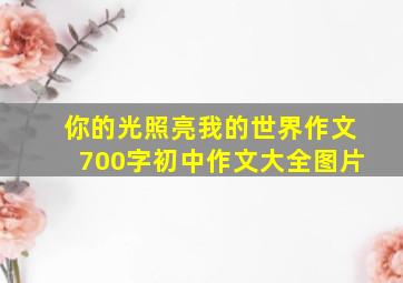 你的光照亮我的世界作文700字初中作文大全图片