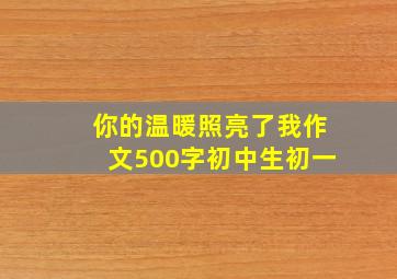 你的温暖照亮了我作文500字初中生初一