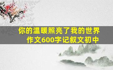 你的温暖照亮了我的世界作文600字记叙文初中