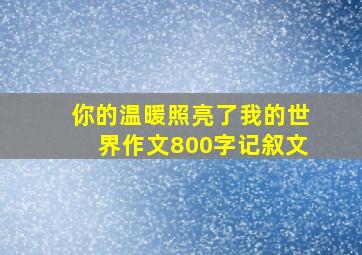 你的温暖照亮了我的世界作文800字记叙文