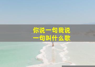 你说一句我说一句叫什么歌