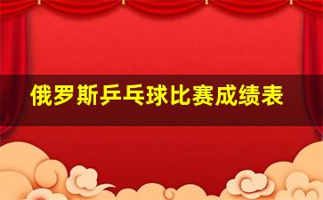 俄罗斯乒乓球比赛成绩表