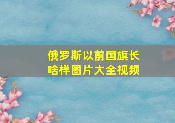 俄罗斯以前国旗长啥样图片大全视频