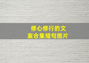 修心修行的文案合集短句图片