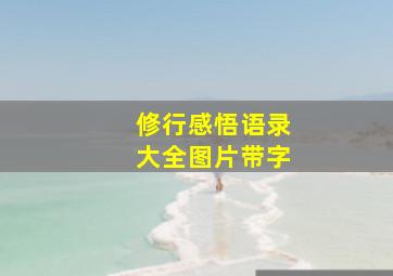 修行感悟语录大全图片带字