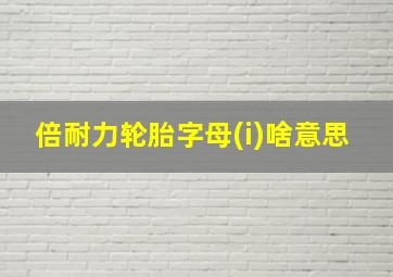 倍耐力轮胎字母(i)啥意思