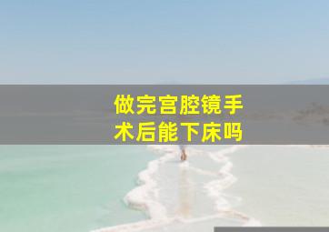 做完宫腔镜手术后能下床吗