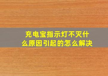 充电宝指示灯不灭什么原因引起的怎么解决