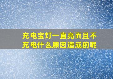 充电宝灯一直亮而且不充电什么原因造成的呢