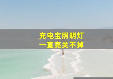 充电宝照明灯一直亮关不掉