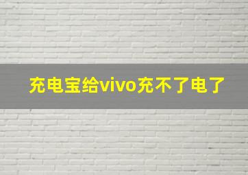 充电宝给vivo充不了电了