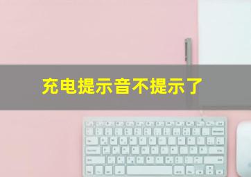 充电提示音不提示了