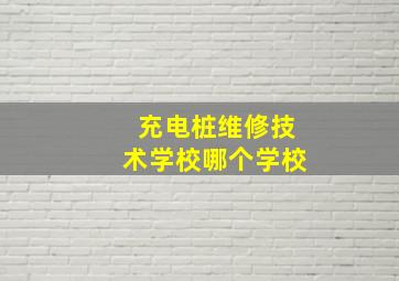 充电桩维修技术学校哪个学校