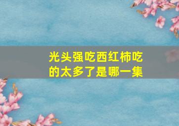 光头强吃西红柿吃的太多了是哪一集